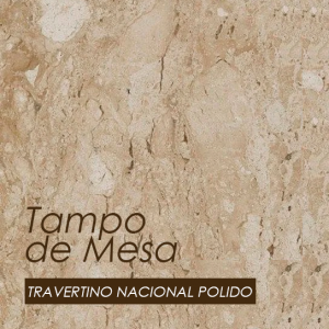 tampo de mesa mármore travertino nacional