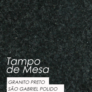 Tampo de mesa granito preto são gabriel